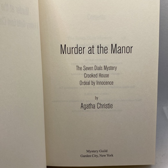 Agatha Christie Murder At The Manor Mystery Guild Hardcover with Dust Jacket - Picture 5 of 9